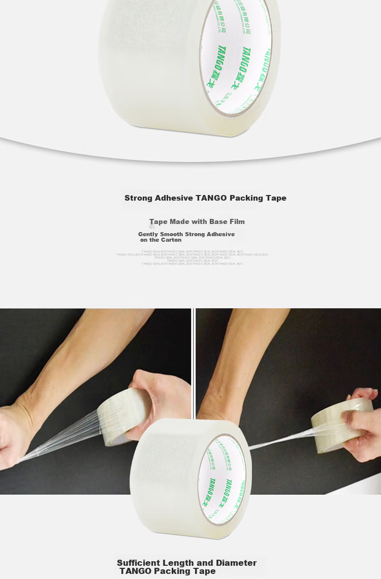 TANGO Transparent Tape, 60mm*100y (91.4 Meters/roll)*45um, 24 Rolls, Packaging Tape, Wide Adhesive Tape, High Transparency, Logistics, Express Delivery, Packaging, Factory Workshop, Moving, Enterprise 2