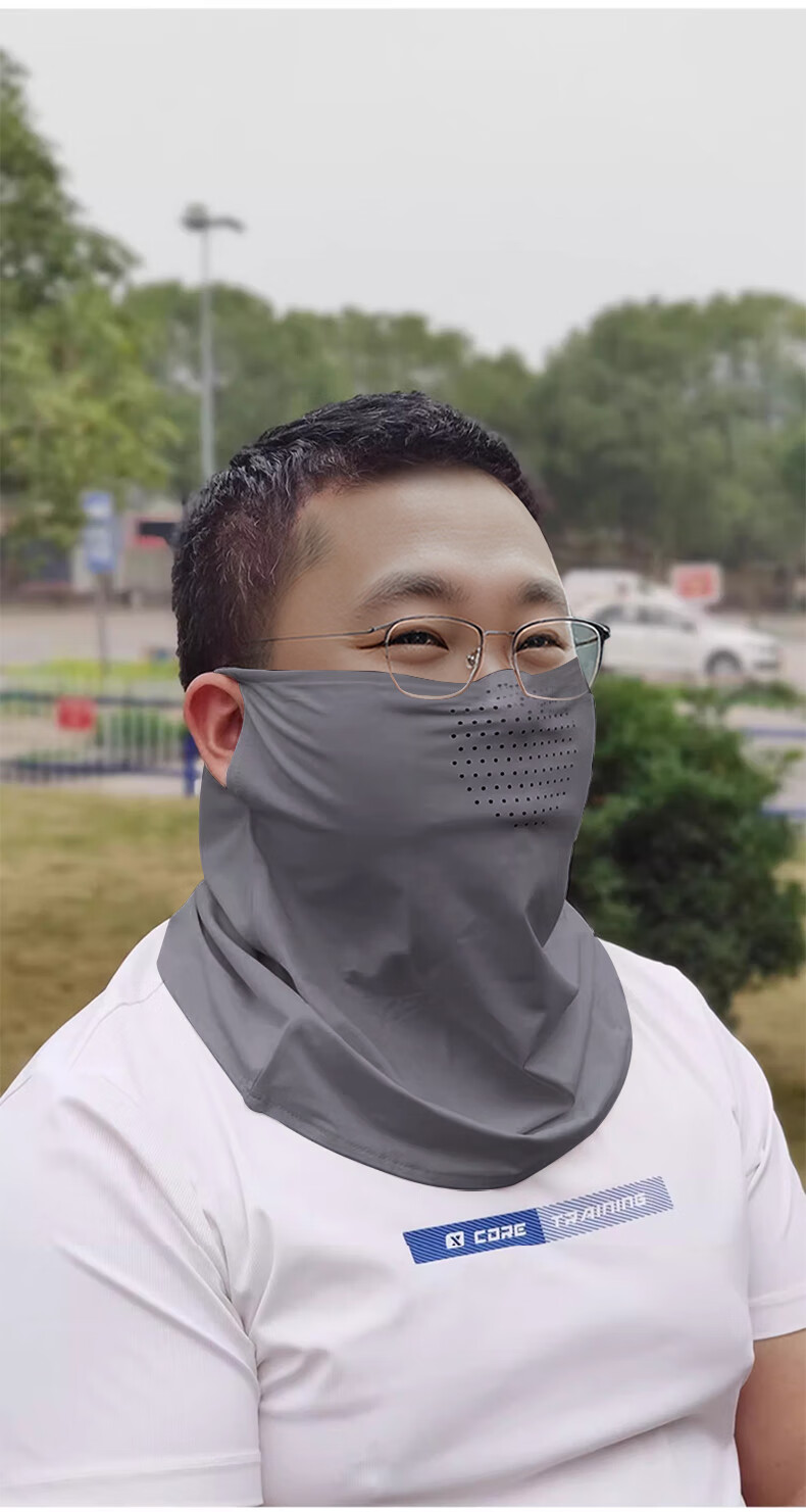 Ousen Large Size Sun Protection Face Mask for Big Faces, Loose-Fitting Full Face UV Protection Cycling Face Cover with Neck Guard for Summer 11