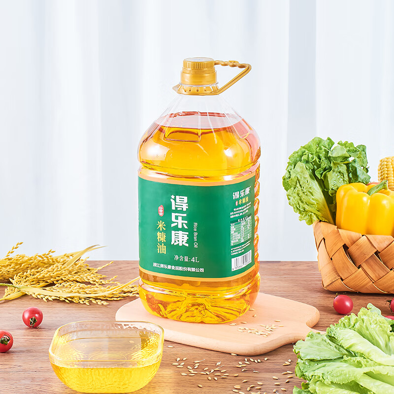 得乐康 谷黄金稻米油4L 可生食食用油米糠油