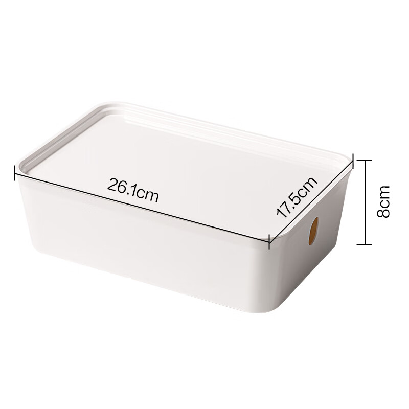 Deli Storage Box with Lid, Organizer for Miscellaneous Items, Snacks, Toys, Cosmetics, Stationery, Small Size 2.3L PK171