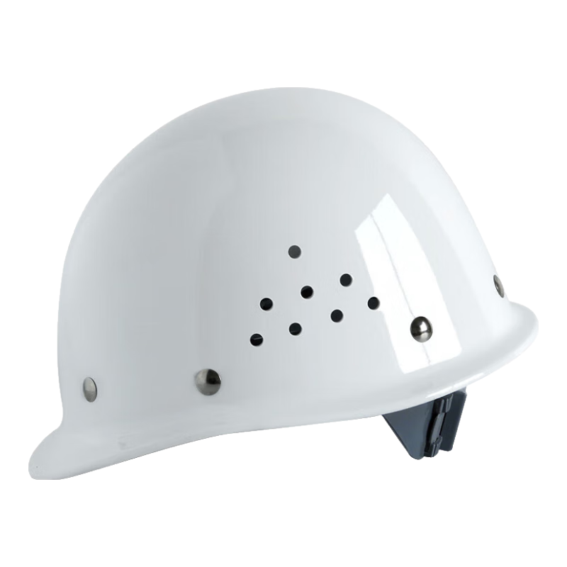 SHOUDUN Safety Helmet, New National Standard ABS Steel Nail Breathable Anti-Smashing White Construction Site Engineering Hard Hat Impact-Resistant SD-B20 High-Quality Baked Paint Helmet [Knob Version]