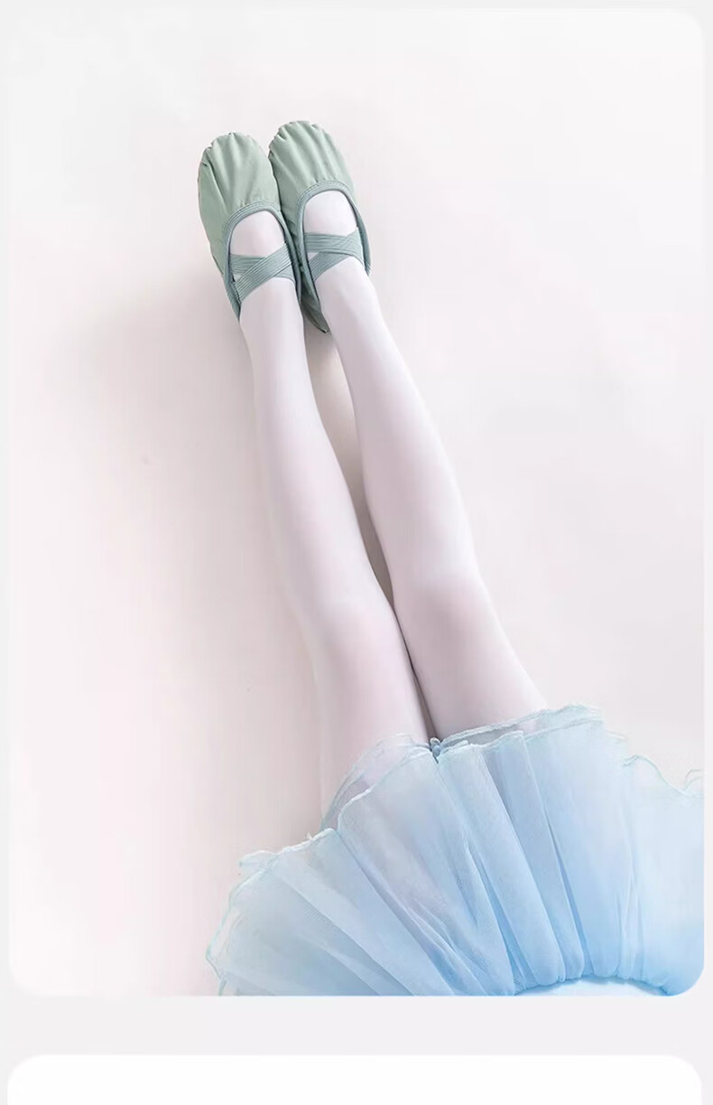 Mianqixiong Children's Dance Socks Spring and Autumn Air-conditioned Room Special Tights White Pantyhose Girls Indoor Leggings - M 18