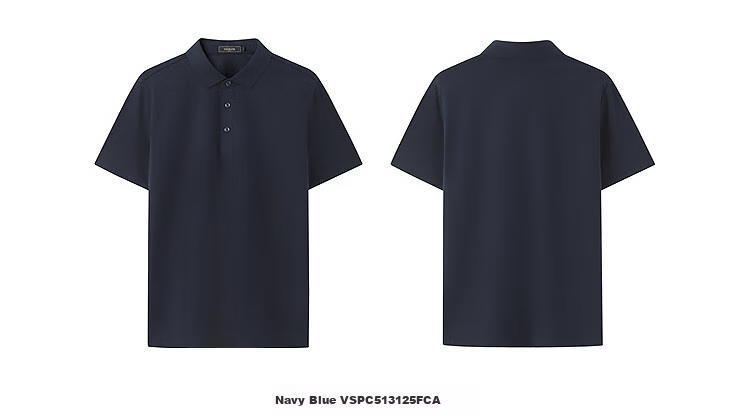 YOUNGOR POLO Men's, 2025 Summer Youth Business Casual Short-Sleeve Polo Shirt, Dark Iron Gray, 3XL 14