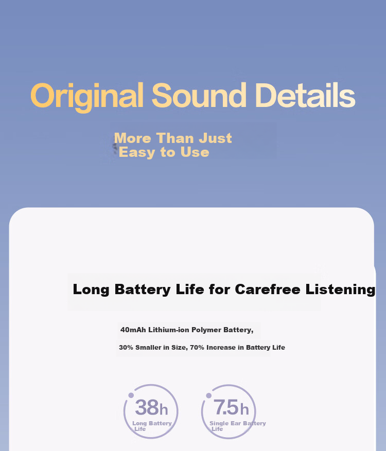 Tonemay Q6 Clip-On Open Bluetooth Headphones, Bone Conduction Concept AI Translation Headphones, Call Noise Reduction, Wireless Non-In Running Sports Ear-Hook Gaming E-Sports Valentine's Day Gift Purple 14