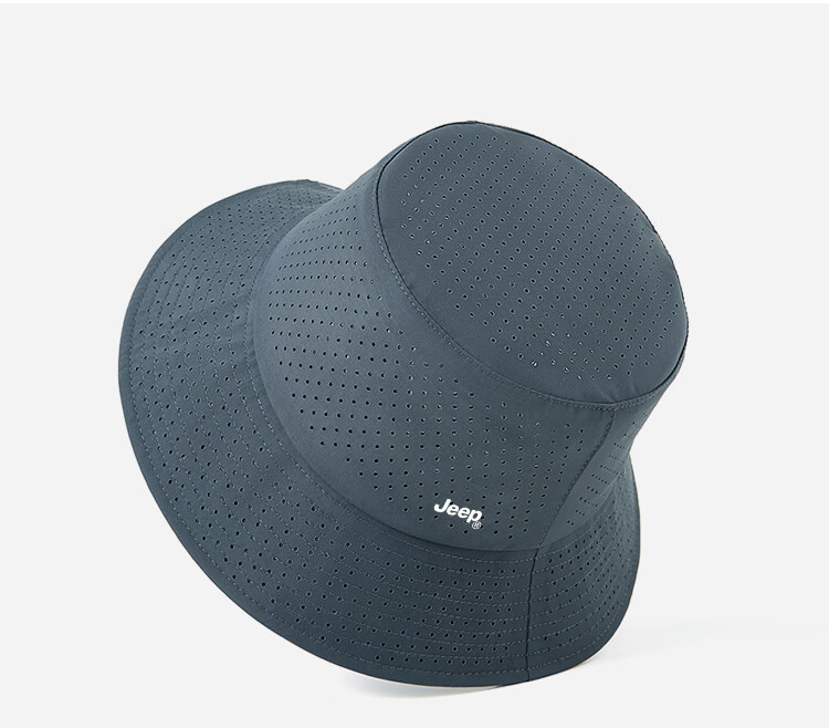 JEEP Men's Summer Fisherman Hat, Outdoor Mesh Breathable Bucket Hat, Sun Protection Hiking Cap for Women, Rock Gray 11