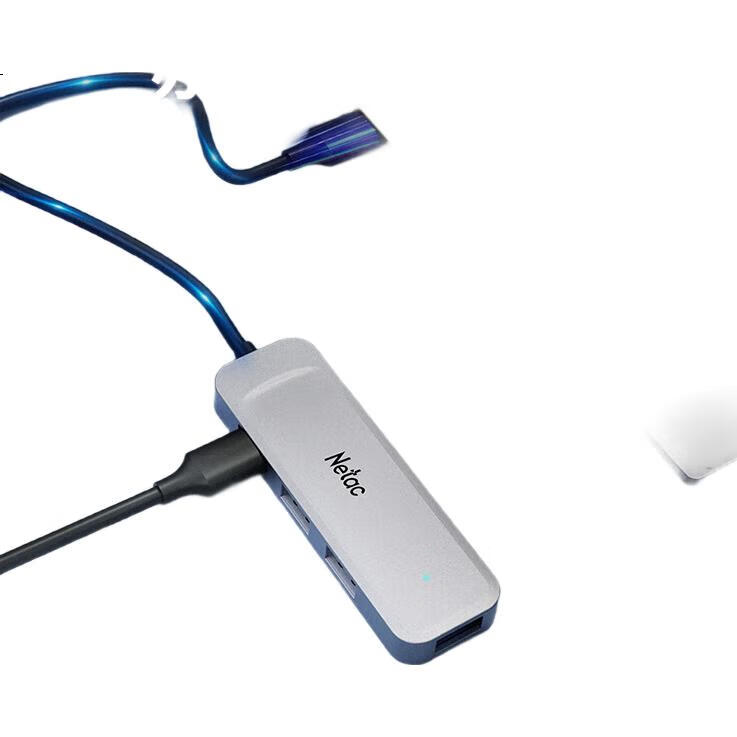 USB 3.0 хаб Netac WF11, 4 порта, алюминиевый корпус, 5 Гбит/с, черный