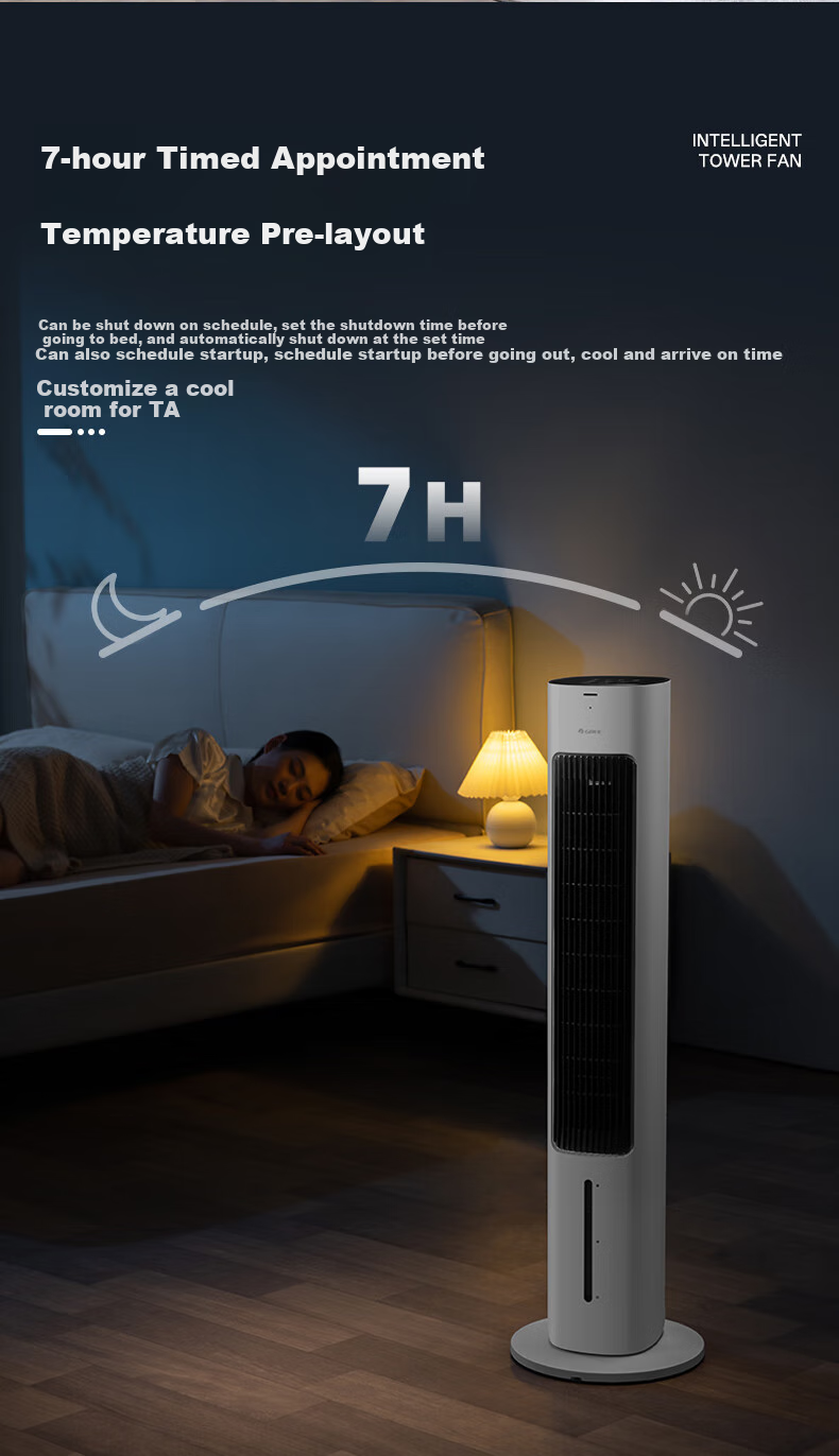 GREE [Powerful Cooling] Smart Voice-Controlled Air Cooler Fan for Home Use, Cooling Fan with Remote Control, Negative Ion Purification, Humidification, Temperature Reduction, Water-Cooled Fan KS-04X80Dg 9