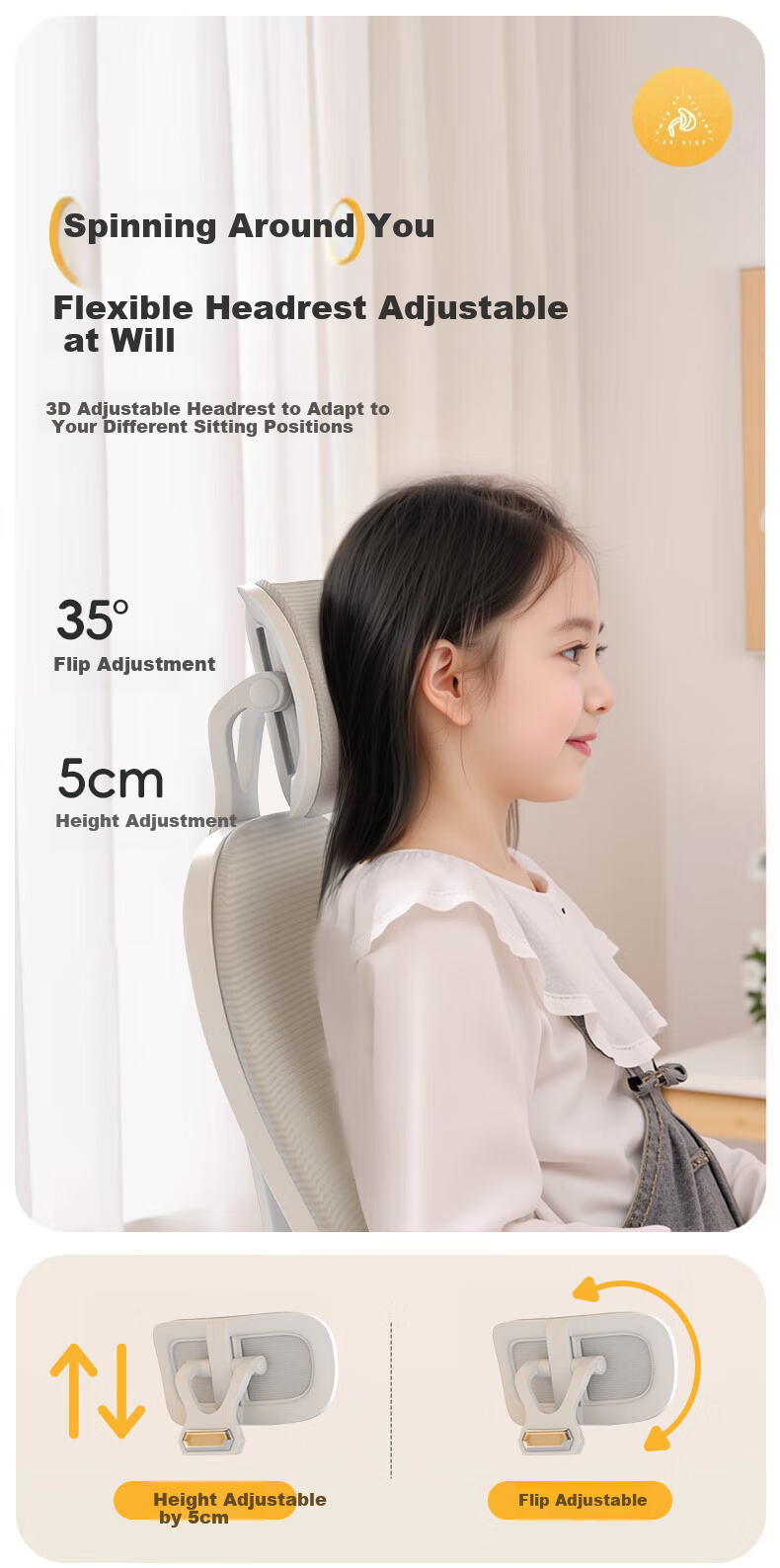 Quanpinwu Computer Chair, Study Chair, Office Chair, Ergonomic Chair, Student Chair, Lumbar Support Chair, Swivel Chair, Gaming Chair, Height Adjustable 12