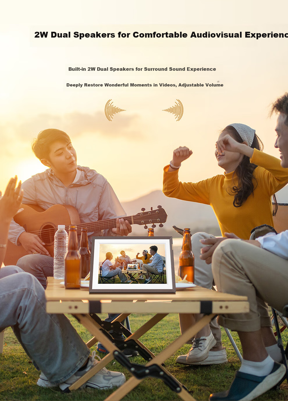 ARZOPA D14Pro 14-inch 2K Ultra HD Digital Photo Frame Smart Cloud Frame Touchscreen Photo Video Player Gift Recommended 14