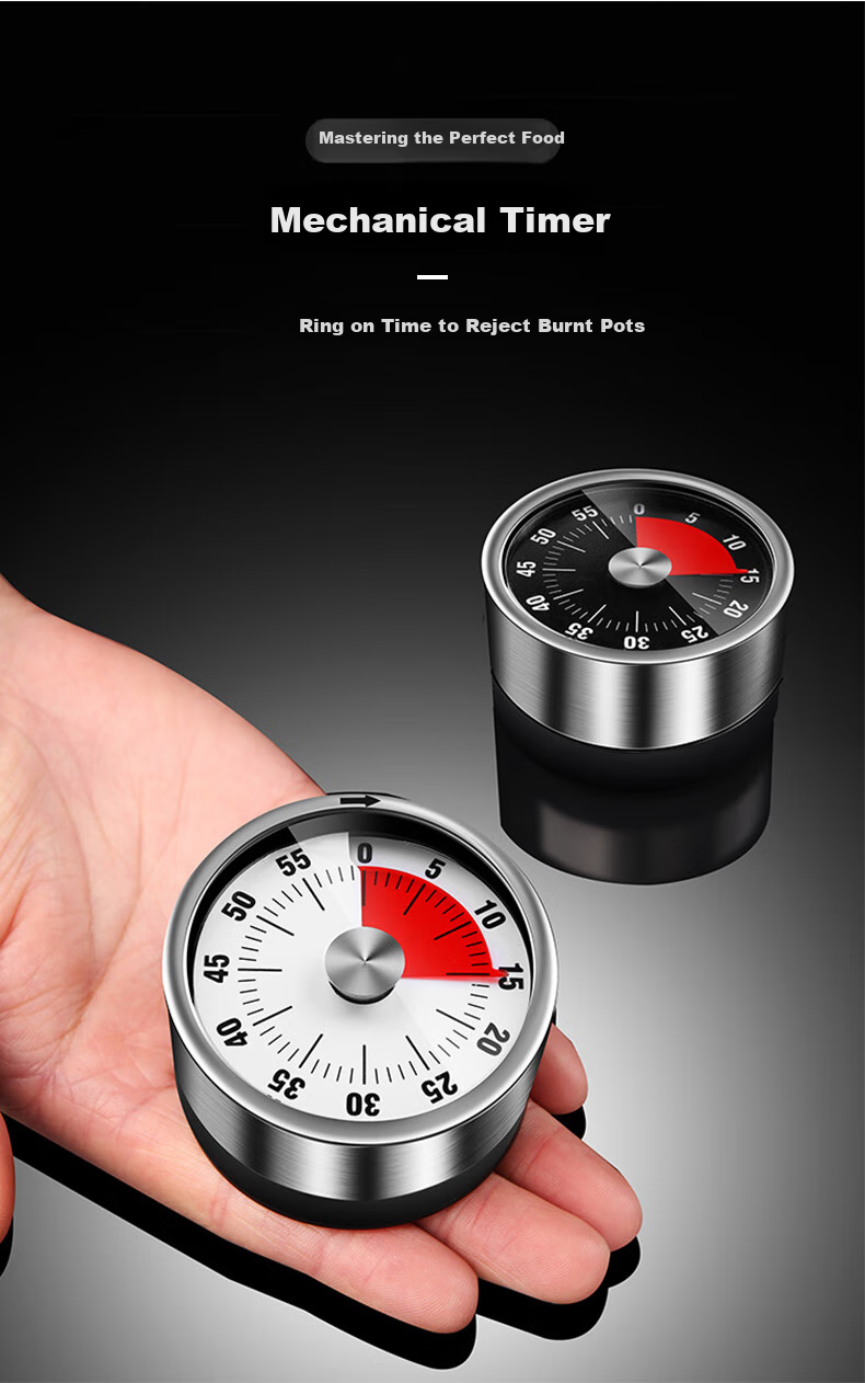 Siwangongli Timer Clock Refrigerator Magnet, Magnetic Kitchen Mechanical Clock Alarm Reminder, New Year Gift 1