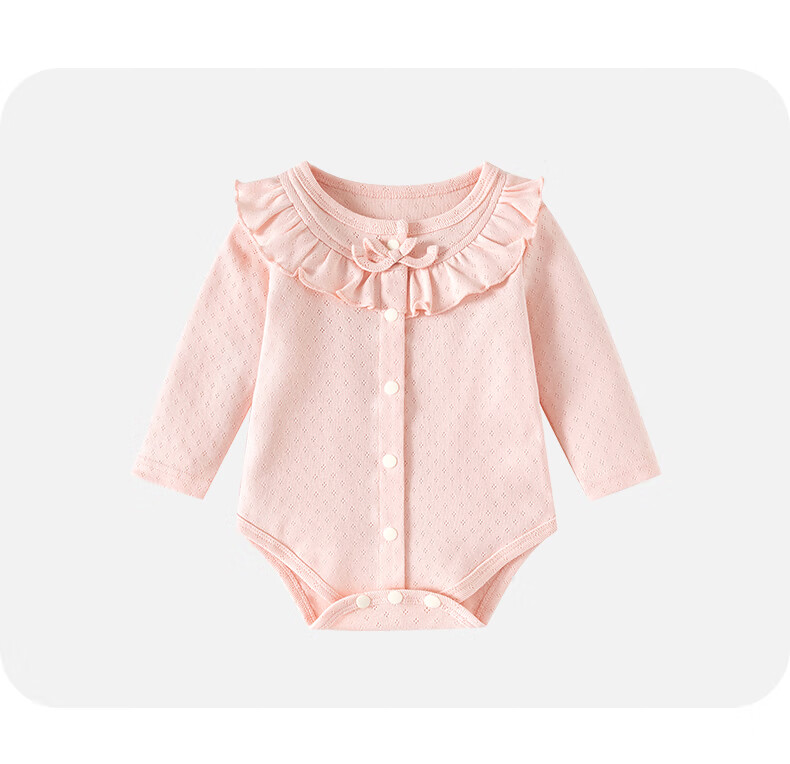 Fanlie Baby Clothes Spring Newborn Romper Girls Princess Full Moon 100 Days One-piece Autumn and Spring Pajamas 7