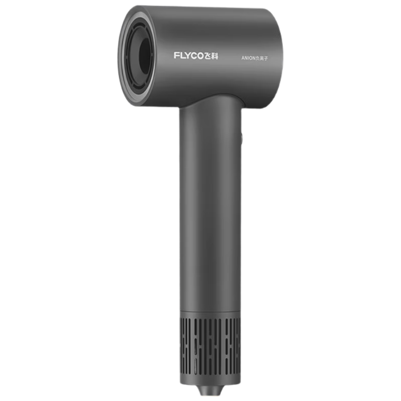 FLYCO FH6370 Space Gray High-Power Home Hair Dryer, High-Speed Ionic Hair Care, Quick Drying, Portable, Low Noise, Dormitory Use