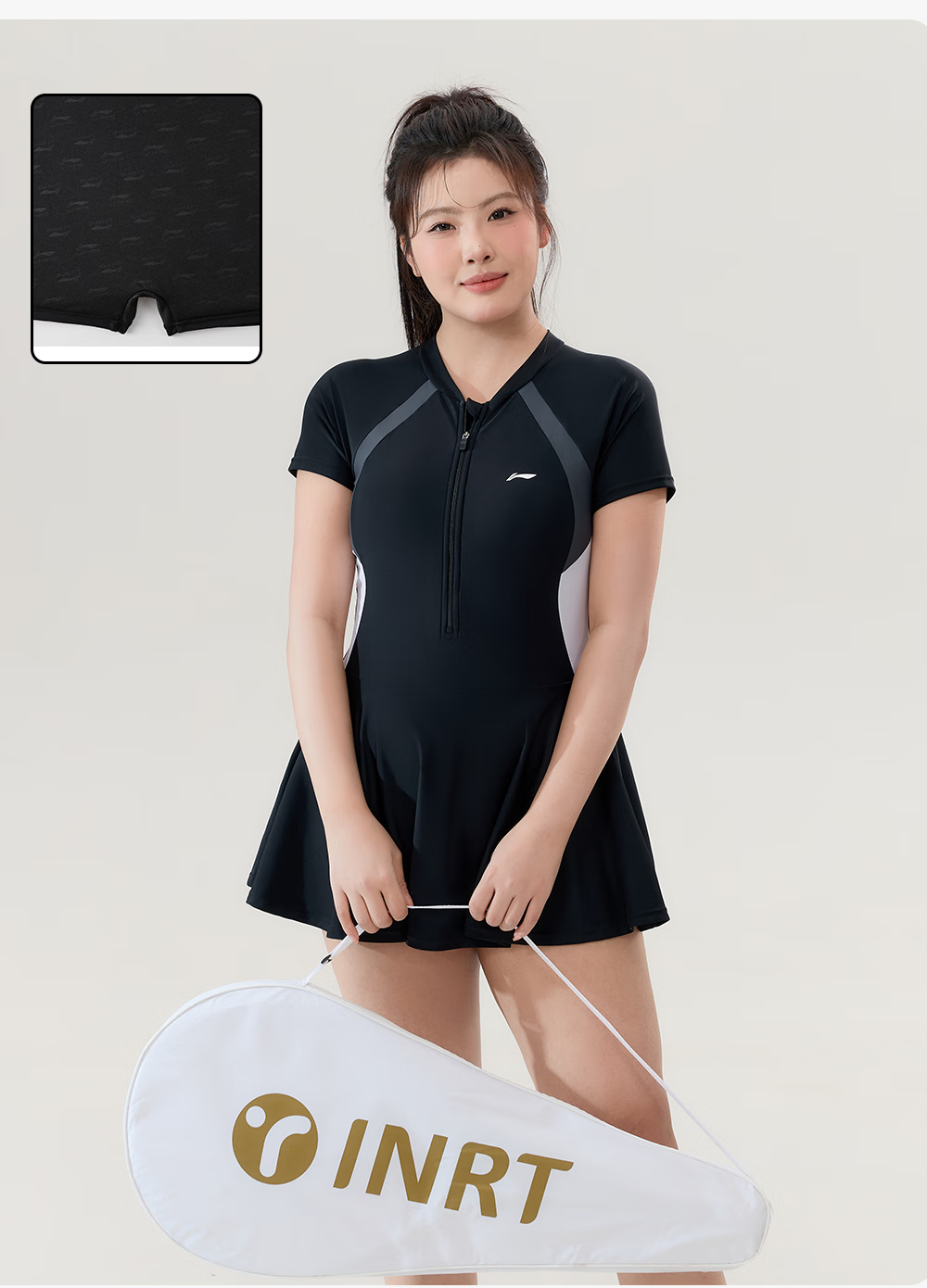 Li-Ning Plus Size Swimsuit for Curvy Women, Slimming Tummy Control One-Piece Swimsuit for Girls And Ladies, Suitable for 160-200 Lbs 20