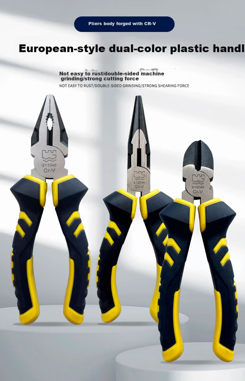 Great Wall Diagonal Pliers Professional Grade Cr-V European Style 160mm 6 Inch Wire Cutting Pliers 213046C 1