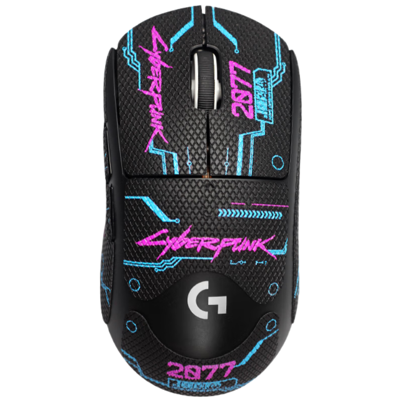 Huoxi Gpw2 Mouse Anti-Slip Sticker, Dog Shit King Second/Third/Fifth Generation Sticker, Sweat-Absorbing Anti-Slip Anti-Scratch Gaming Mouse Pad, GPW2/3/5 Cyberpunk Full Coverage