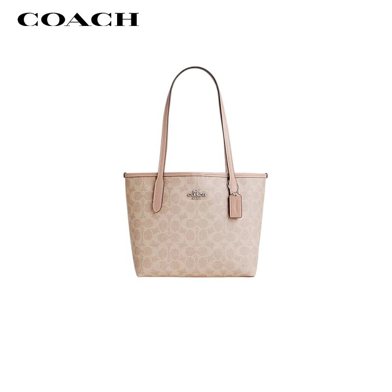 COACH [Brand Direct Supply], Women's CITY23 Small Shoulder Tote Bag, Color Block CU759, New Year Gift