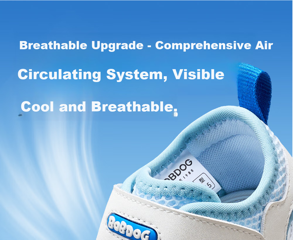 BOBDOG Children's Shoes, Baby Sandals, Toddler Shoes, Boys' Caterpillar Shoes, Breathable Mesh Kids' Footwear, Light Blue, Size 25 3