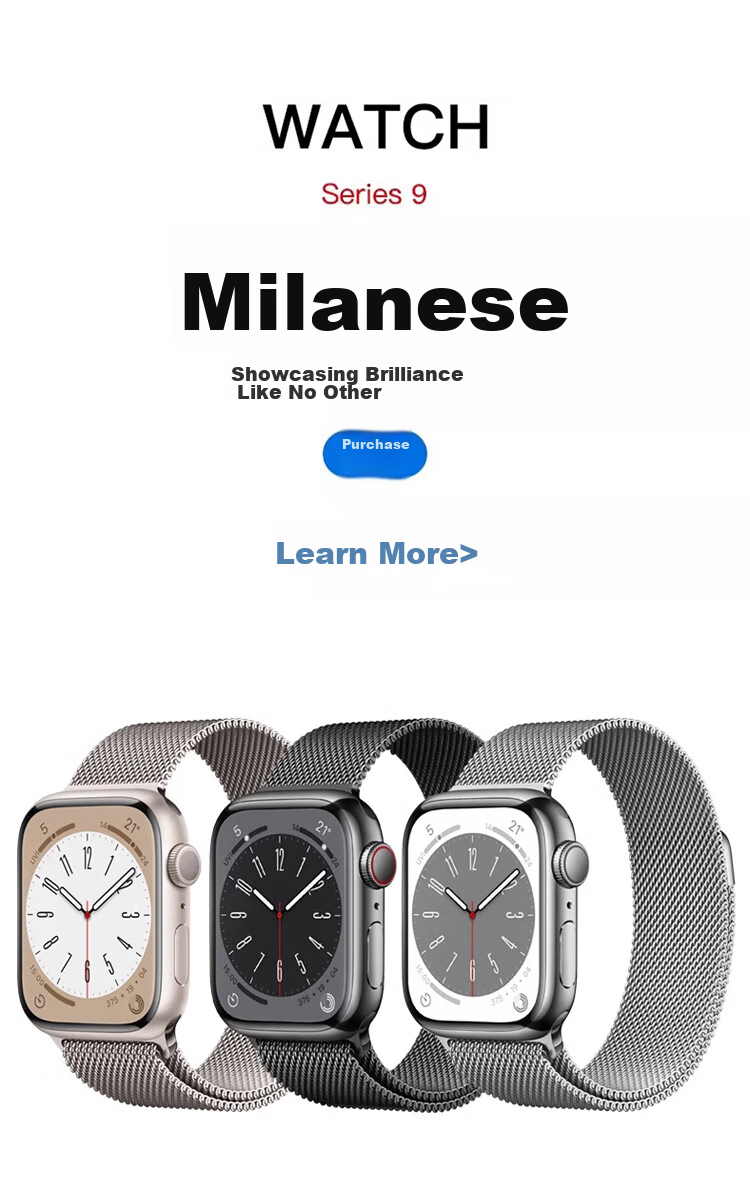 BIAZE Compatible Apple Watch Band for Apple Watch Series 9/10 Milanese Loop Magnetic Strap, Supports IWatch 8/Ultra 2/7th Generation 42/44/45/49mm - BD3 Black 2