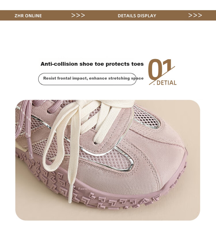 ZHR Dexun Women's Shoes, 2026 New Soft-Soled Fashionable Women's Shoes, Stylish Thick-Soled Sneakers for Women, KS110, Lavender Purple, Size 39 9