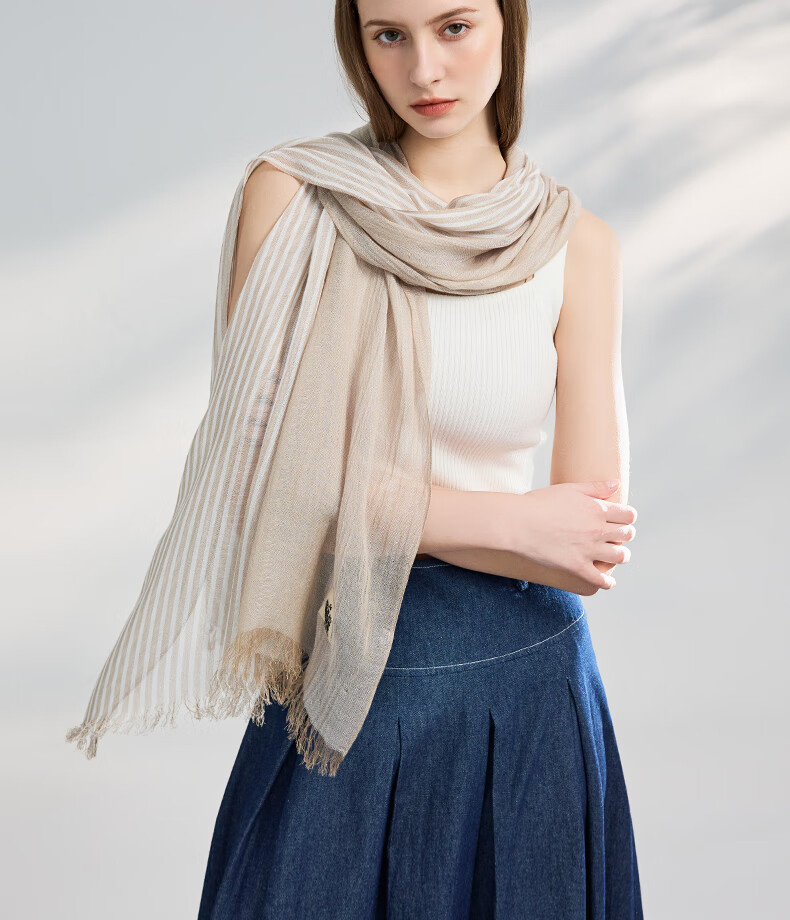 ELLE [Gift Box Set] 100% Modal Silk Scarf Women's Spring Summer Shawl Wrap Gift for Mom Girlfriend 7