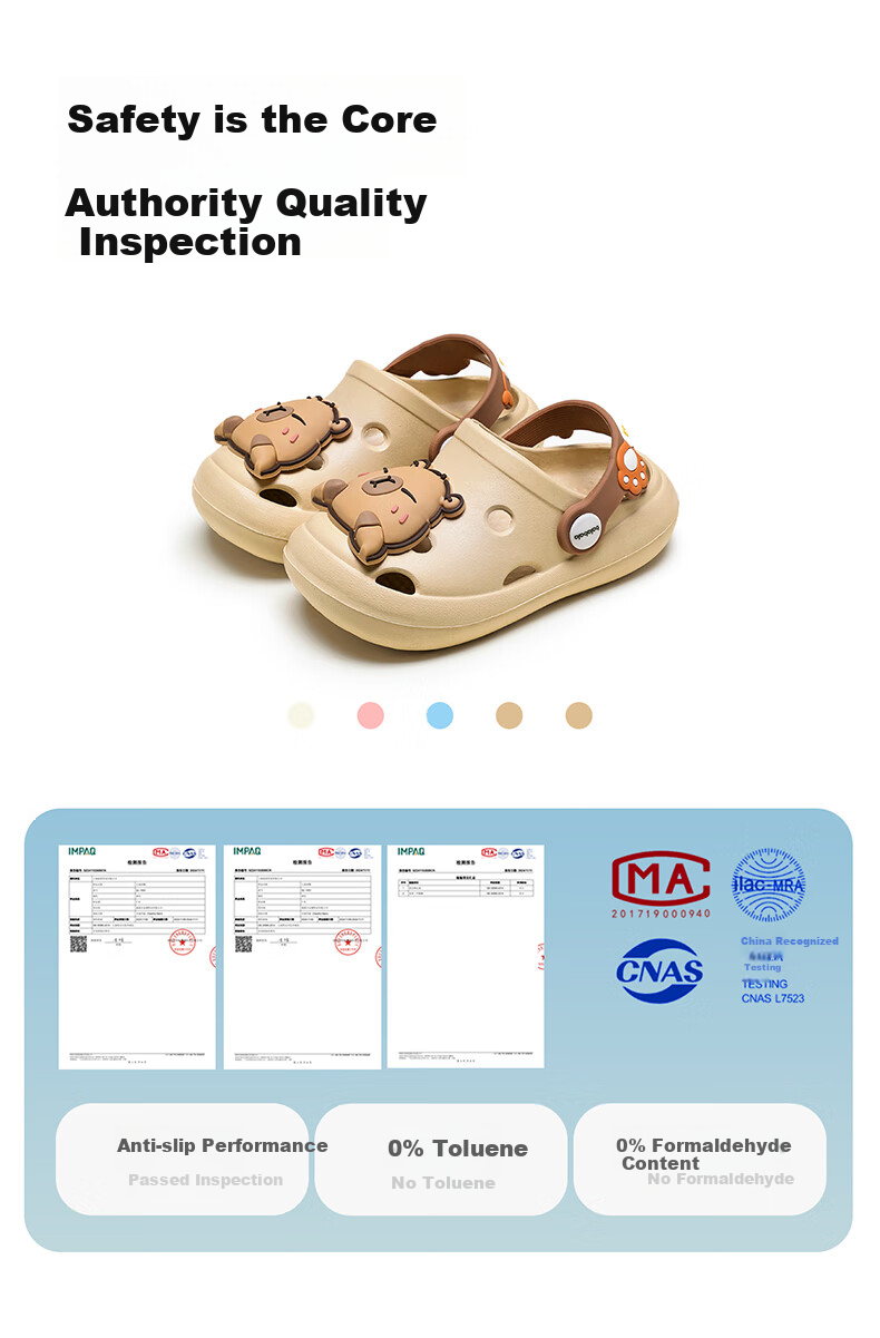 BALABALA Baby Sandals, Summer Cute Cartoon Home Slippers, Boys And Girls Closed-Toe Non-Slip Outdoor Shoes, Children's Beach Sandals 6