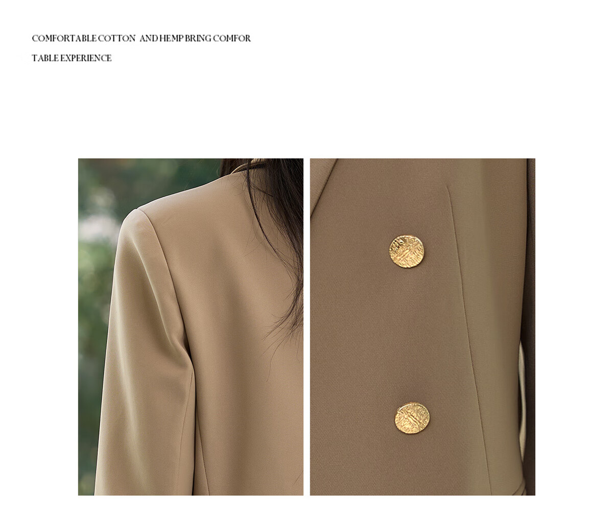 Chushen Spring and Autumn Women's Fashionable Short Casual Blazer Jacket S41U059 12