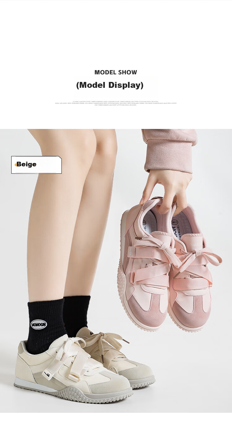 Huili Official Women's Shoes, Dexun Shoes for Women, New Spring 2026 Style, Versatile Lightweight Casual Sneakers, Pink, Size 38 11