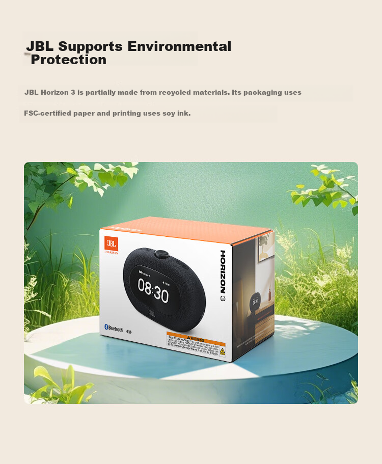 JBL HORIZON 3 Bluetooth Alarm Clock Speaker, Home Bedroom Audio System, Ambient Night Light, FM Radio Tuning, Gift Recommendation, Black 14