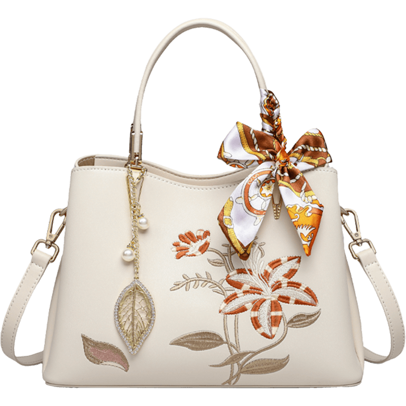 C.BANNER Leather Handbag, Women's Bag, Tote Bag, Shoulder Bag, Crossbody Bag, Light Luxury High-End Birthday Mother's Day Gift, Practical Present for Mom