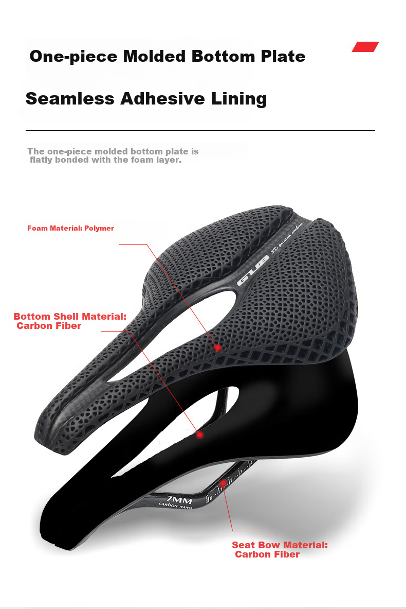 GUB 3D Printed Cushion, Carbon Fiber, for Racing Road And Mountain Bikes, Bicycle Seat, Cycling Equipment, 1176 7