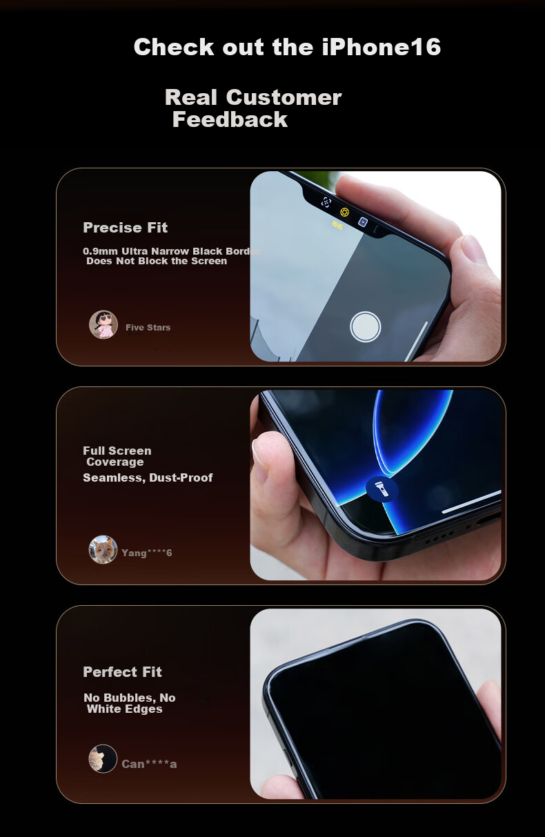 BASEUS [AR Anti-Glare] Tempered Glass Screen Protector for IPhone 17/16 Pro, AR Enhanced Full Coverage HD Clear Dust-Free Protective Film, 2-Pack 1