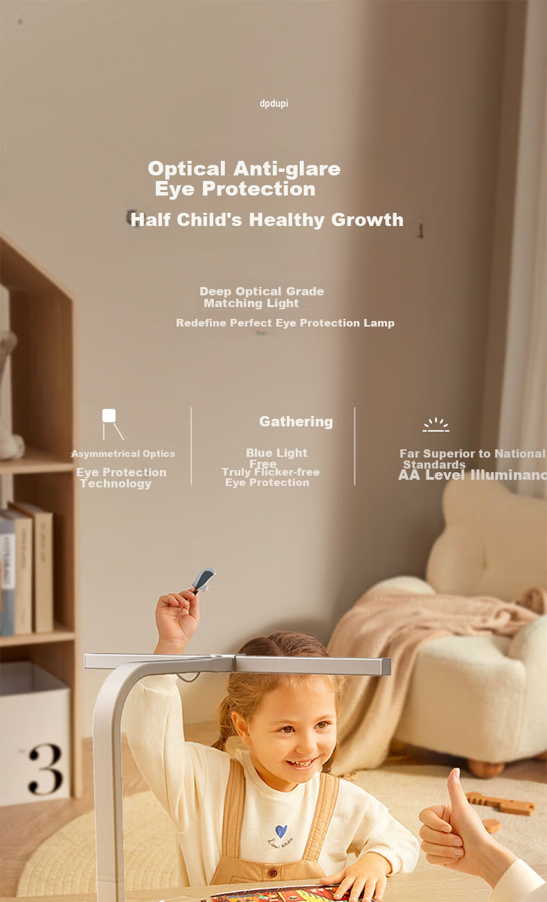 Dpdupi Eye Protection Lamp for Study, Reading, Homework, Students And Children, Smart Screen-Friendly Desk Lamp with Intelligent Lighting to Protect Visio 4
