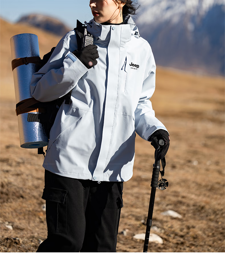 JEEP Men's Spring Outdoor Windproof Mountaineering Jacket Moonlight Blue [Single Layer] L 3