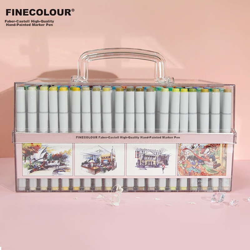 FINECOLOUR Marker Pens with Soft Tips, Anime Standard Hand-Drawn Design, 120 Colors for Art Exams And Standard 120 Colors, Art Sketching Watercolor Pens Drawing Brushes