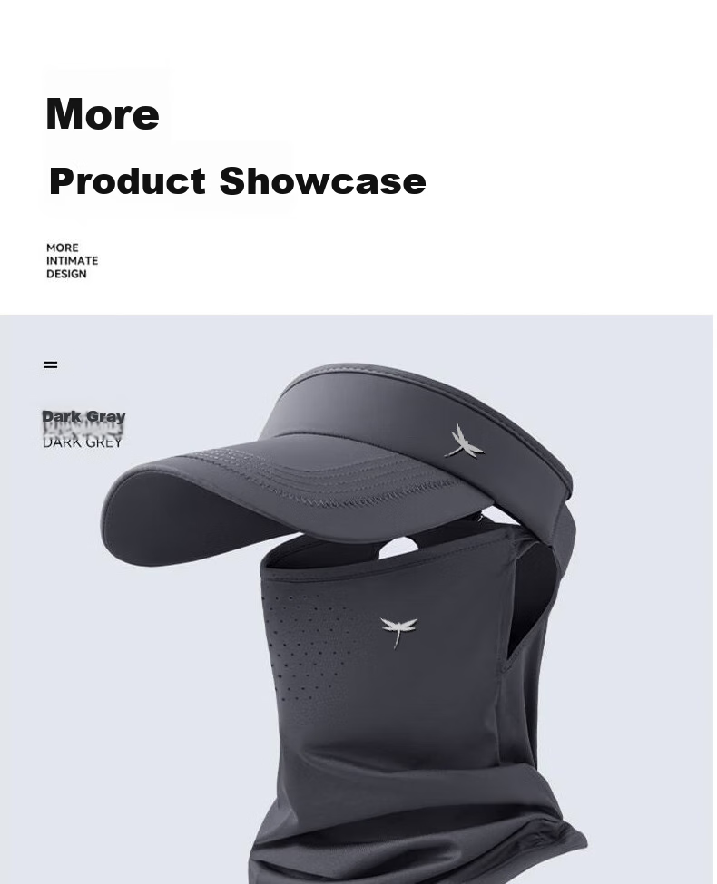 RED DRAGONFLY Sun Protection Hat for Men And Women, Summer Running Marathon Visor Hat, Outdoor Hiking Sun Hat with UV Protection Face Shield 18