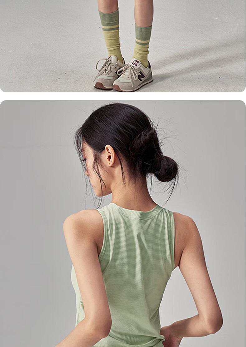 XUEXIMAN Summer Thin Quick-Dry Stretch Slimming Sleeveless Yoga Tank Top Running Training Sports T-Shirt 11