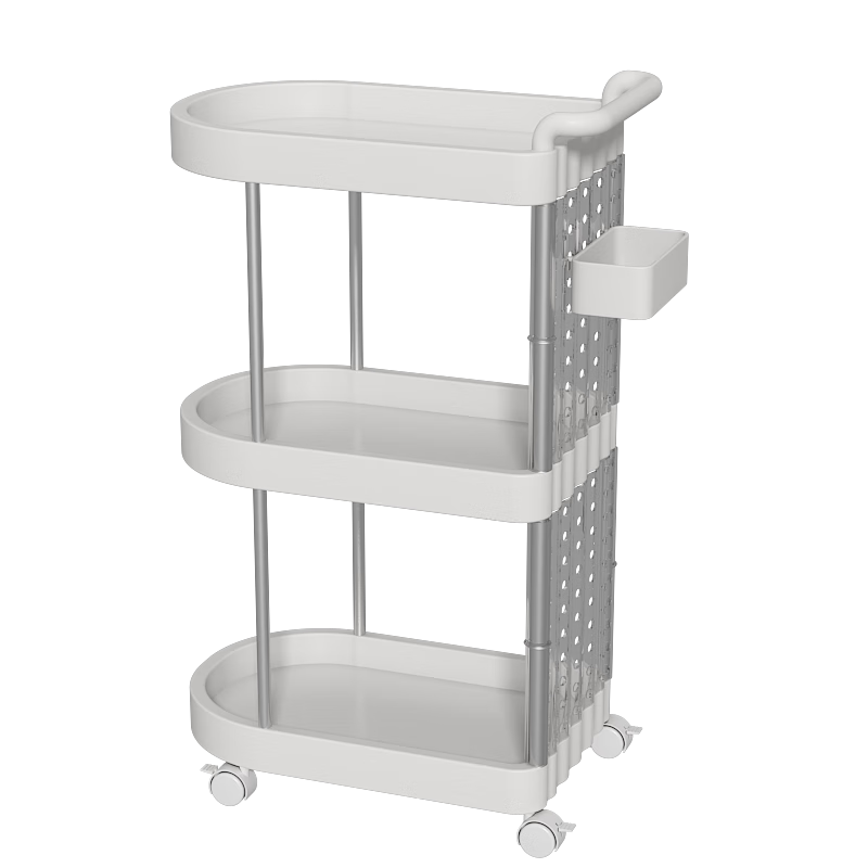 ANERYA Under-Desk Bookshelf Mobile Student Backpack and Book Office Floor Storage Cart with Wheels