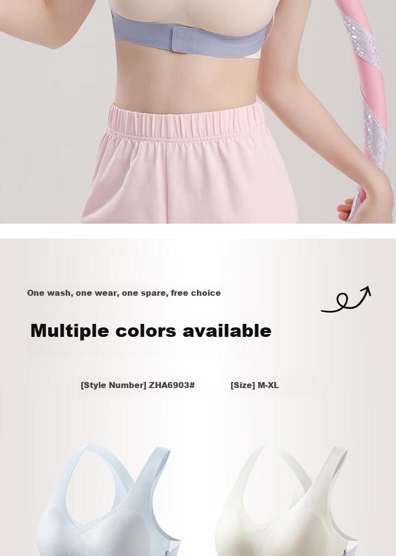 Ordifen Girls' Bra, Spring 2025 New Arrival, 2-Piece Set, Cross Front Closure, Anti-Sagging, for Puberty Ages 14-18, Vest Style 13