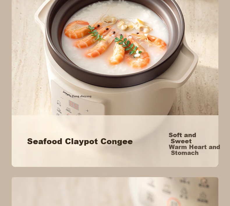 Joyoung Electric Stew Pot, Electric Clay Pot, Electric Stewing Cup, Soup Pot, High-Temperature Porcelain Bird's Nest Stew Pot, Porridge Cooking Tool, Specialized Pot for Stewing, 3L Large Capacity GD317 17
