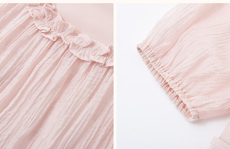Demana [Light Oxygen Lyocell] Summer Romantic French Style Ruffle Collar Doll Dress with Detachable Belt Women's Dress 4