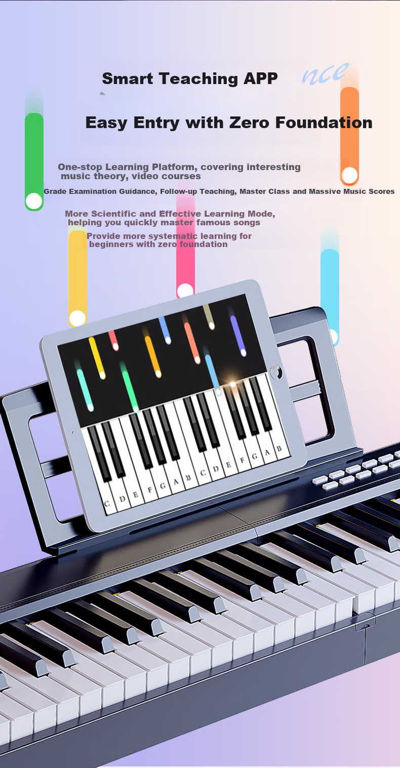Beethostar Foldable Digital Piano, 88 Weighted Keys, Portable Electronic Piano for Adults And Children, Professional Performance Instrument for Teachers And Performers 7