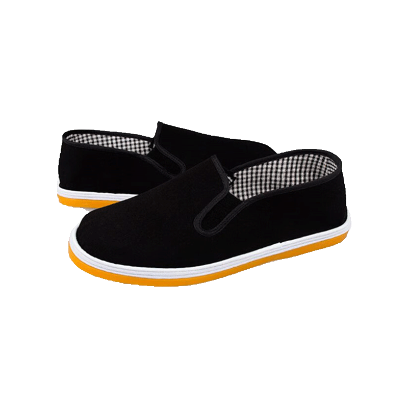 Laobaojia Old Beijing Cloth Shoes, Handmade Work Safety Shoes, Cowhide Sole Durable Wear-Resistant Flat Shoes, Unisex Style, Size 40