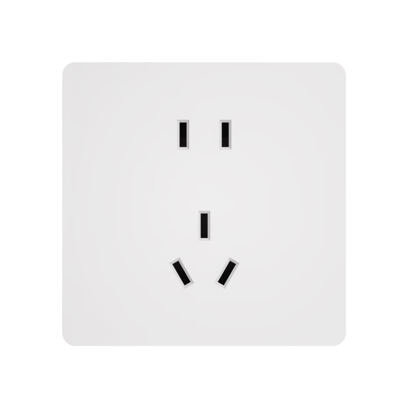 Linptech E2 Pro Matching Switch Socket, 10A Standard Five-Hole Socket, 86-Type Two Or Three-Prong Concealed Wall Socket, White