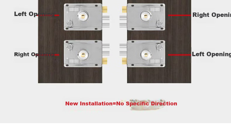 Shouli Anti-Theft Door Lock Old-Style Surface-Mounted Door Lock Anti-Pry Household Iron Door Lock Wooden Door Lock Universal Indoor and Outdoor Right-Hand Opening 11