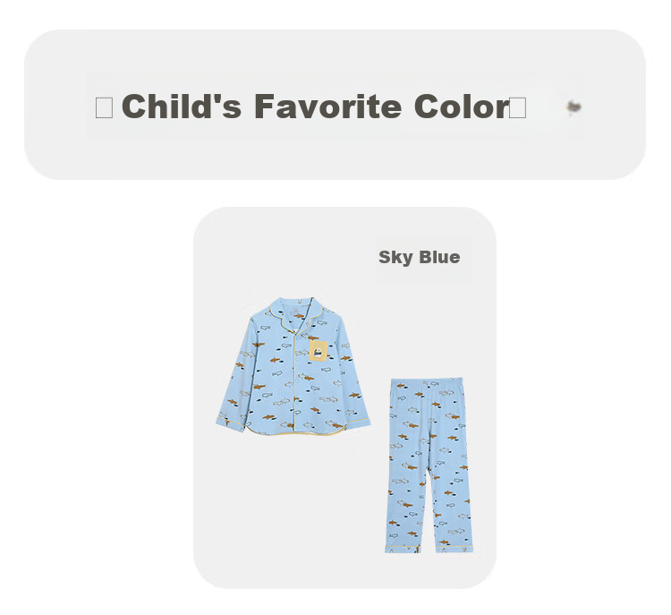 Hodohome Boys' Pajamas, Class A Cotton-Spandex Long-Sleeve Loungewear, Boys' Turn-Down Collar Cardigan, Cute All-Over Print Set, 103 150 9