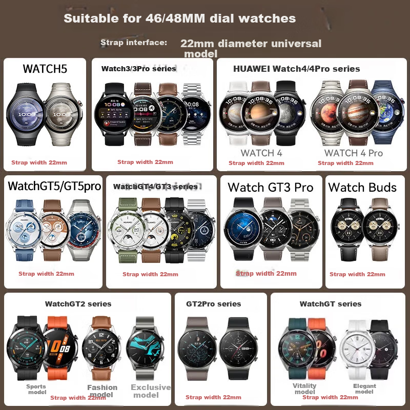 Ремешок Weiqiantu для Huawei Watch GT6/GT6 Pro/GT5/GT5 Pro/Watch 5/4/4 Pro/GT4/3/2, спортивный нейлоновый силиконовый композитный, серый, для циферблата 46/48 мм