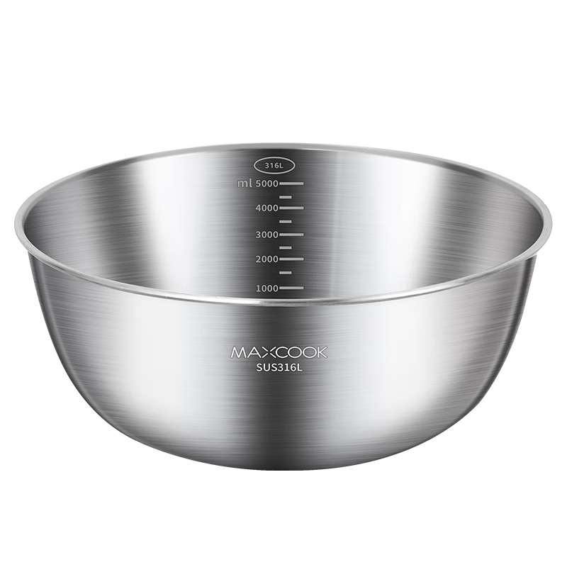 MAXCOOK 316L Stainless Steel Mixing Bowl Thickened 30cm Seasoning Bowl Vegetable Washing Bowl Salad Bowl Dough Bowl MCWA5723
