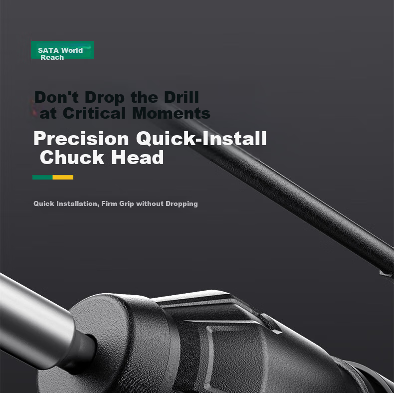 Shida SATA Brushless Lithium-Ion Rotary Hammer Drill, Electric Pick, Impact Drill, High-Power Concrete Wireless Industrial Grade D05729 Standard 22