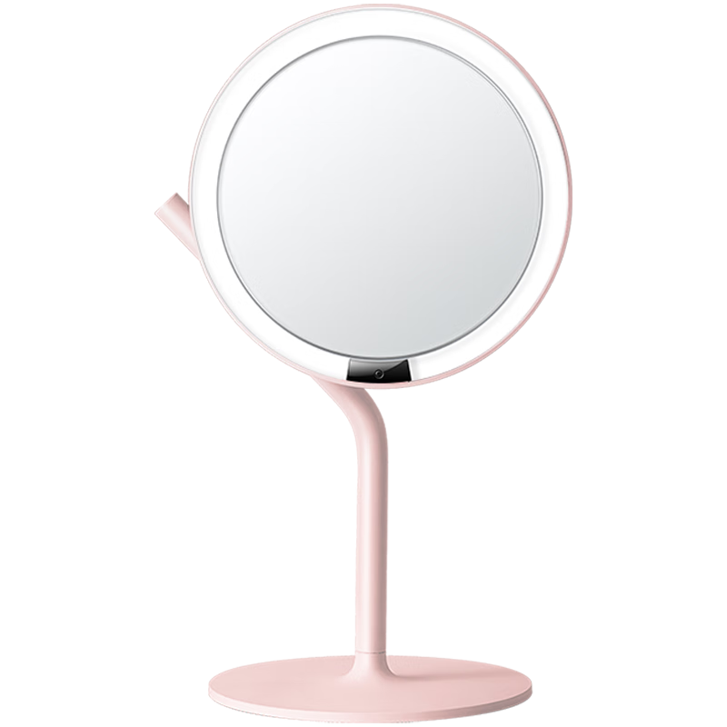 AMIRO LED Smart Makeup Mirror with Light, Student Dorm Desk Vanity Mirror, High-Definition Fill Light Mirror, Birthday Gift for Women, Mid-Autumn Festival Mini3 Cherry Blossom Pink