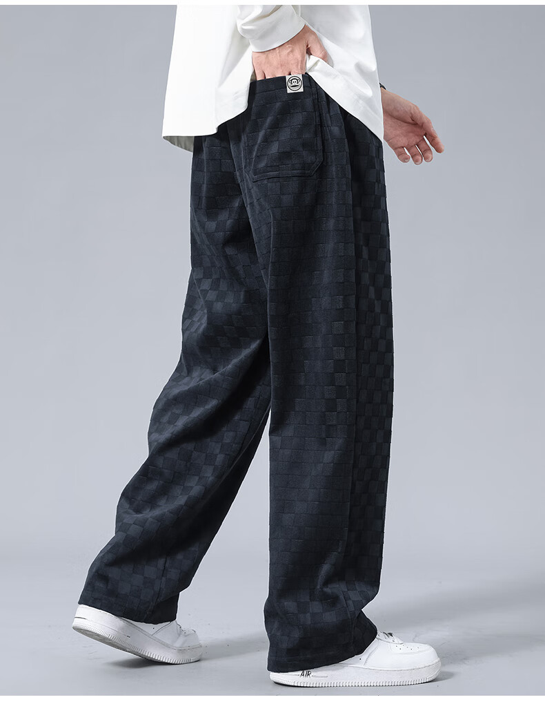 Paul Frank Men's Casual Pants 2025 Autumn New Loose Sweatpants Fashion Trendy Brand Dark Gray M 5
